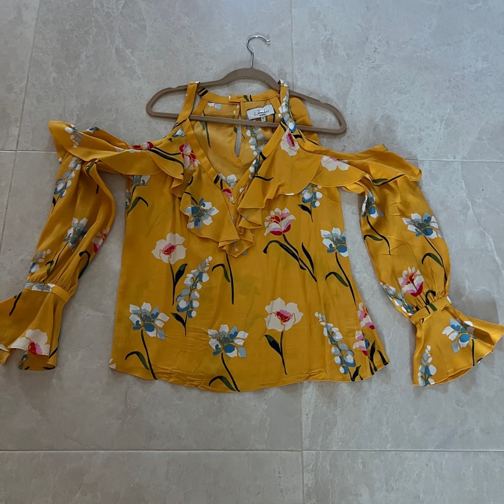 L’academie Los Angeles Cold Shoulder Blouse